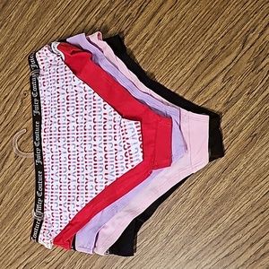 Juicy Couture Women's Bikini Panties Size Medium NEW 5 Pack JC9447 Signature WB